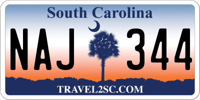 SC license plate NAJ344
