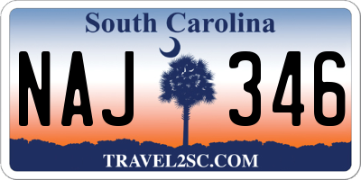 SC license plate NAJ346
