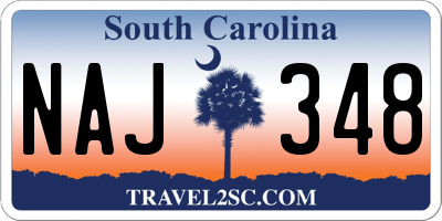SC license plate NAJ348