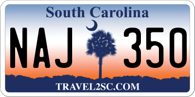 SC license plate NAJ350