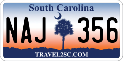 SC license plate NAJ356