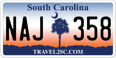 SC license plate NAJ358