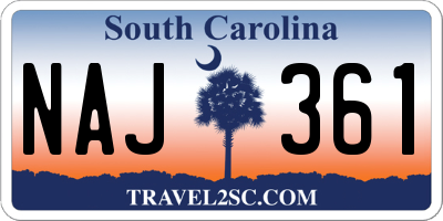 SC license plate NAJ361