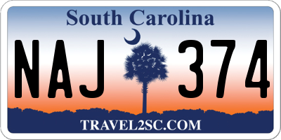 SC license plate NAJ374