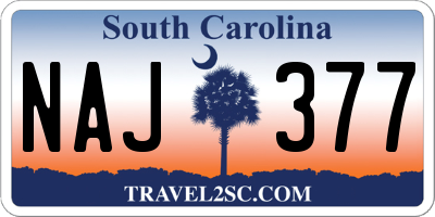 SC license plate NAJ377