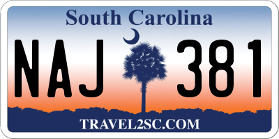 SC license plate NAJ381