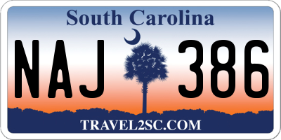 SC license plate NAJ386
