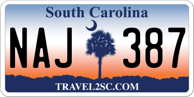SC license plate NAJ387
