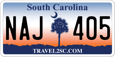 SC license plate NAJ405