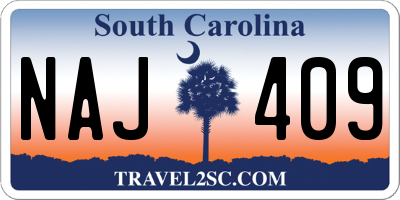 SC license plate NAJ409