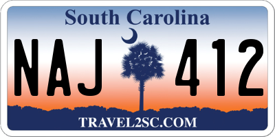SC license plate NAJ412