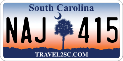 SC license plate NAJ415