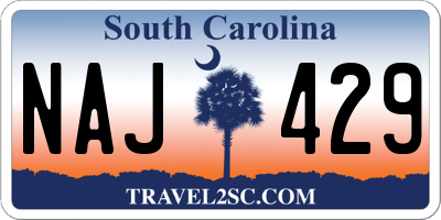 SC license plate NAJ429
