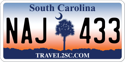 SC license plate NAJ433