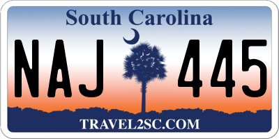 SC license plate NAJ445
