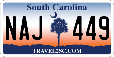 SC license plate NAJ449