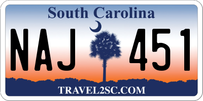 SC license plate NAJ451