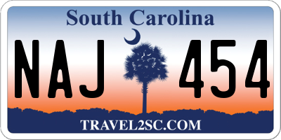 SC license plate NAJ454