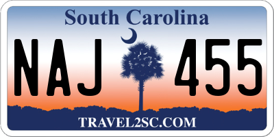SC license plate NAJ455