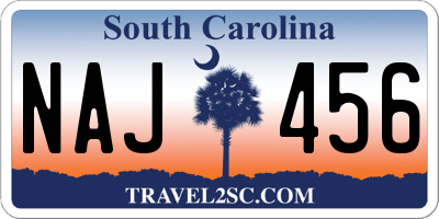 SC license plate NAJ456