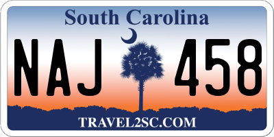SC license plate NAJ458
