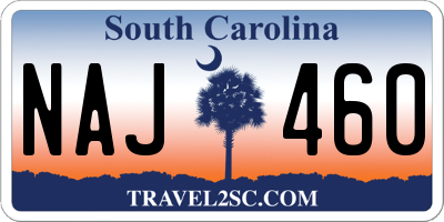 SC license plate NAJ460