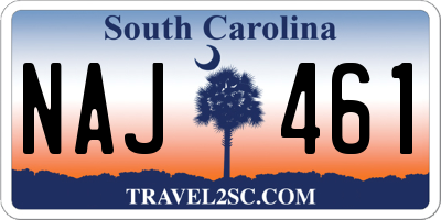 SC license plate NAJ461