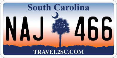 SC license plate NAJ466