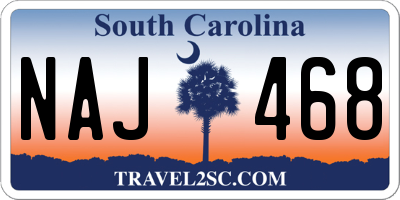 SC license plate NAJ468