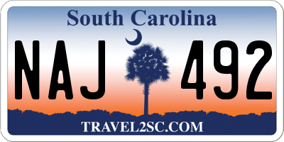 SC license plate NAJ492