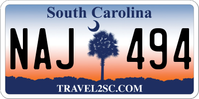 SC license plate NAJ494