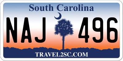 SC license plate NAJ496