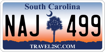 SC license plate NAJ499