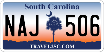 SC license plate NAJ506