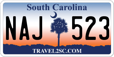 SC license plate NAJ523