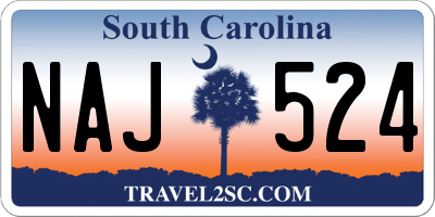 SC license plate NAJ524