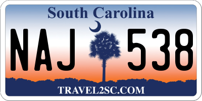 SC license plate NAJ538