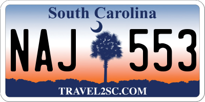 SC license plate NAJ553