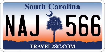 SC license plate NAJ566