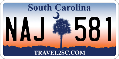 SC license plate NAJ581