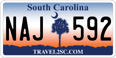 SC license plate NAJ592