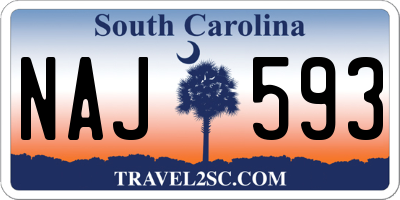 SC license plate NAJ593