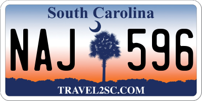 SC license plate NAJ596