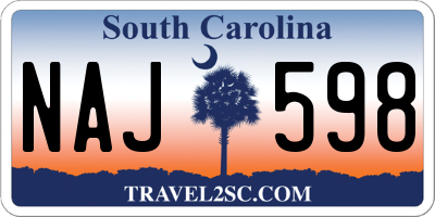 SC license plate NAJ598