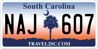 SC license plate NAJ607