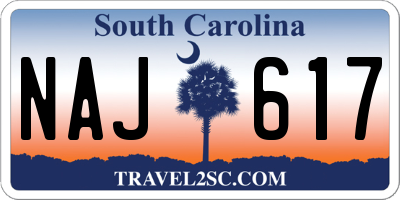 SC license plate NAJ617