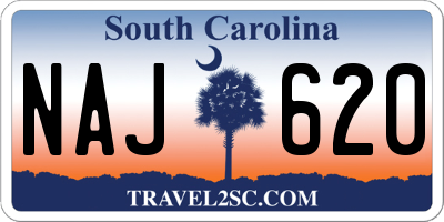 SC license plate NAJ620