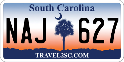 SC license plate NAJ627