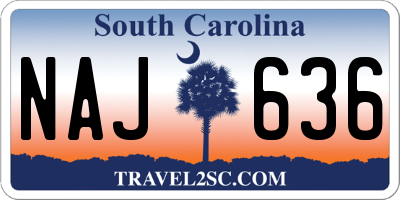 SC license plate NAJ636