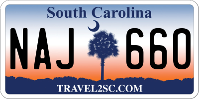 SC license plate NAJ660